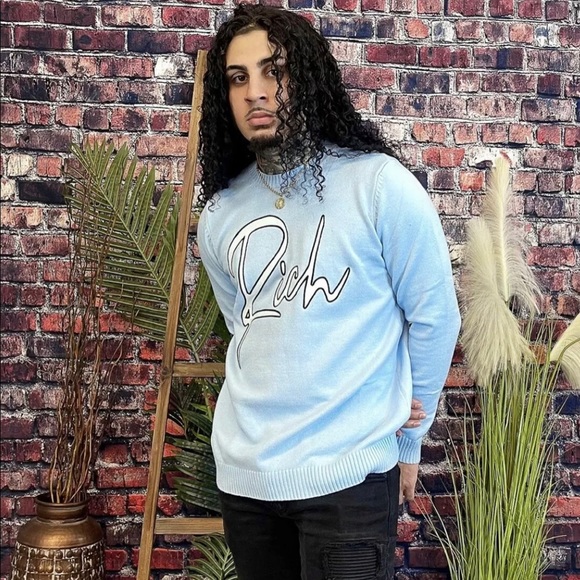Unisex Rich Royal MUSTARD Cozy Knitted Sweater - Picture 1 of 2